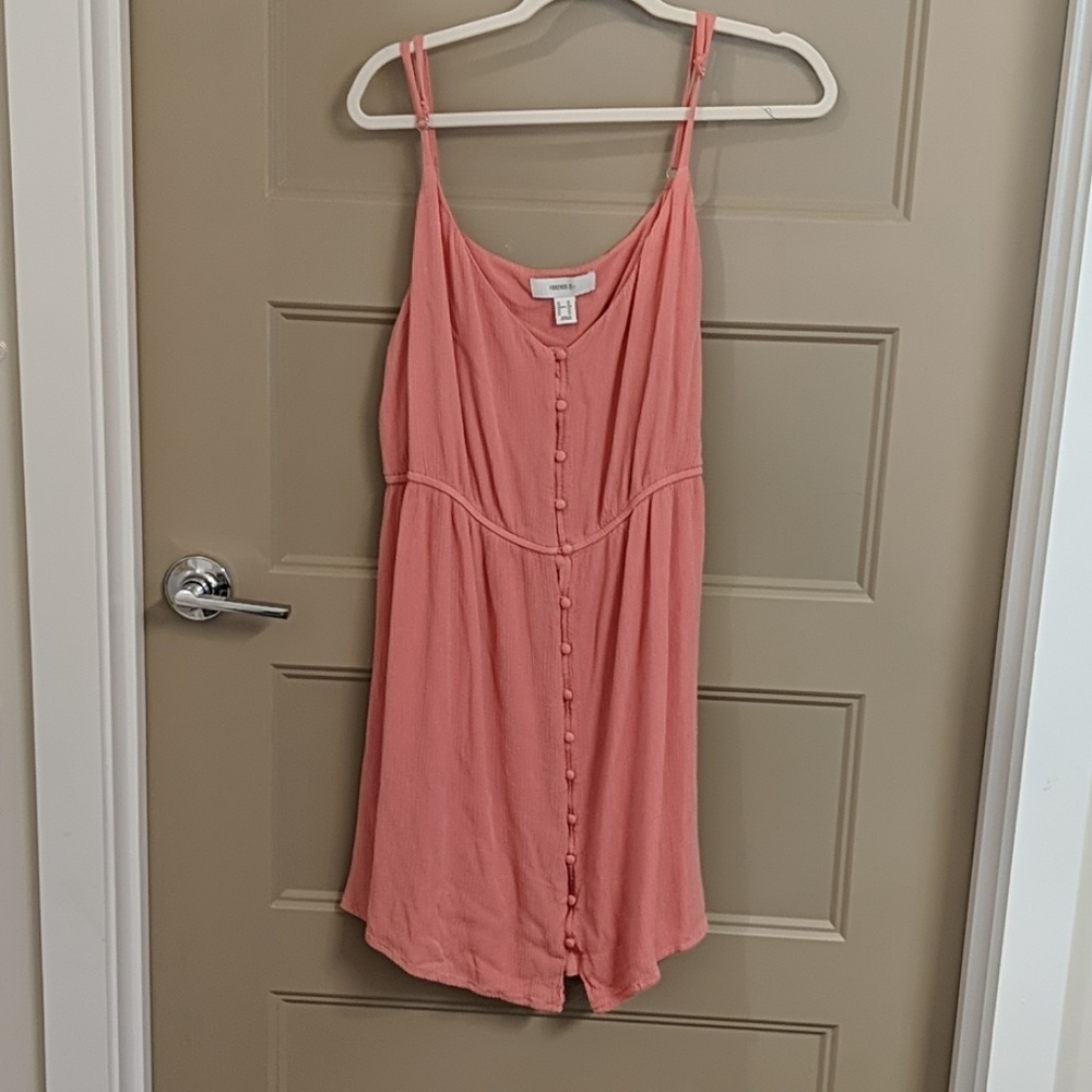 Forever21 Plus Size Crinkled Button-Front Dress